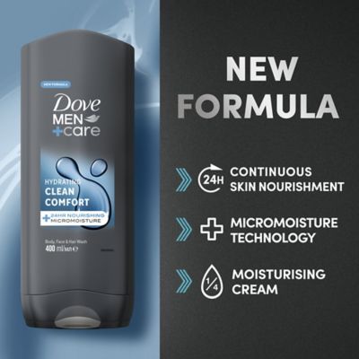 Dove Men+Care Body and Face Wash Clean Comfort 400ml
