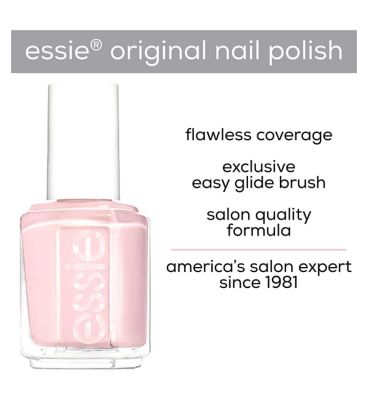 Essie Nail Polish 5 Allure Sheer White Hint Of Pink Colour, Original High Shine and High Coverage Nail Polish 13.5 ml