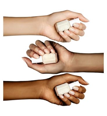 Essie Nail Polish 8 Limo Scene Warm White Cream Nude Colour, Original High Shine and High Coverage Nail Polish 13.5 ml