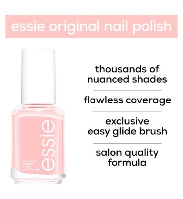 Essie Nail Polish 14 Fiji Creamy Pale Pastel Pink Colour, Original High Shine and High Coverage Nail Polish 13.5 ml