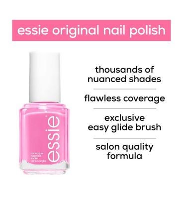 Essie Nail Polish 20 Lovie Dovie Bright Flamingo Pink Colour, Original High Shine and High Coverage Nail Polish 13.5 ml