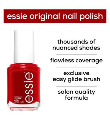 Essie Nail Polish 57 Forever Yummy Hot Creamy Red, Original High Shine and High Coverage Nail Polish 13.5 ml