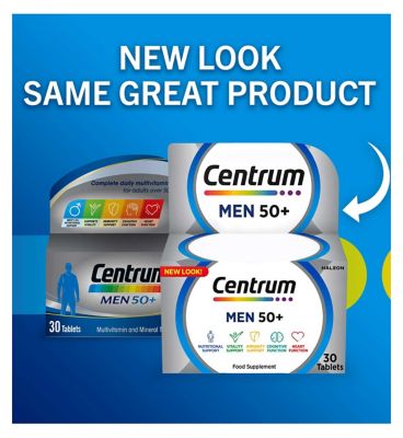 Centrum Men 50+ Multivitamins & Minerals - 30 Tablets