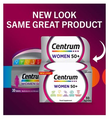Centrum Women 50+ Multivitamins & Minerals - 30 Tablets