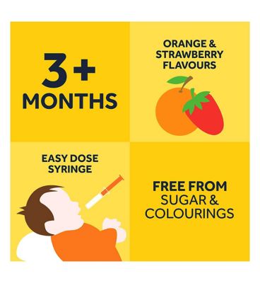 Nurofen for Children Cold, Pain and Fever Strawberry Flavour 100mg/5ml Oral Suspension 100ml