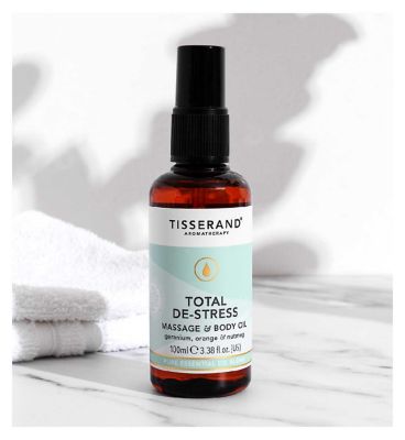 Tisserand Aromatherapy Total De-Stress Massage & Body Oil 100ml