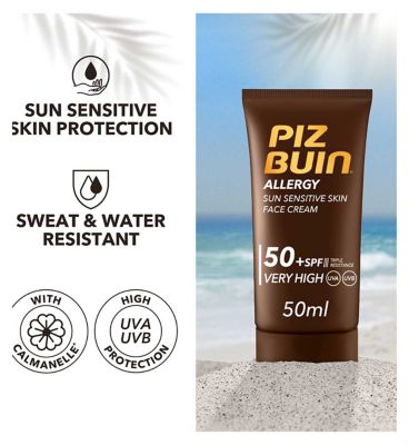 Piz Buin Allergy Sun Sensitive Face Cream SPF50+ 50ml