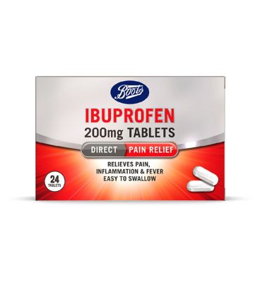 Boots Ibuprofen 200mg Tablets - 24 Tablets