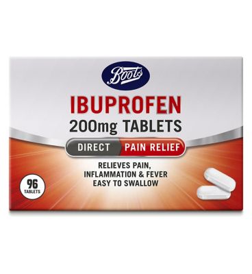 Boots Ibuprofen 200mg Tablets - 96 Tablets