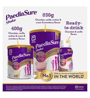PaediaSure Shake, 400g, Vanilla Flavoured Nutritional Supplement Drink for Kids
