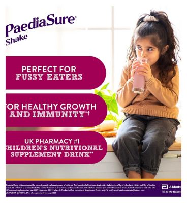 PaediaSure Shake, 400g, Strawberry Flavoured Nutritional Supplement Drink for Kids