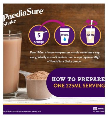 PaediaSure Shake, 400g, Chocolate Flavoured Nutritional Supplement Drink for Kids