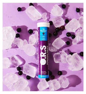 O.R.S Hydration, Blackcurrant Electrolyte Tablets For Everyday Hydration And Wellness - 24 Tablets