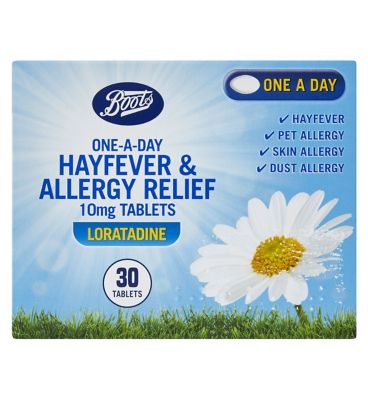 Boots One-a-Day Hayfever & Allergy Relief 10mg Tablets - 30 Tablets