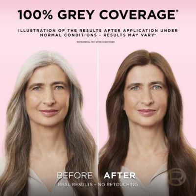 L’Oréal Paris Excellence Crème Permanent Hair Dye, Up to 100% Grey Hair Coverage, 5 Natural Brown