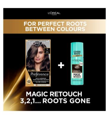 L’Oréal Paris Preference Permanent Hair Dye, Luminous Colour, Dark Brown 3.0