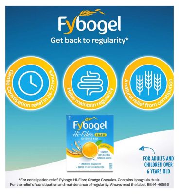 Fybogel Hi-Fibre Orange Constipation Relief 10 Sachets