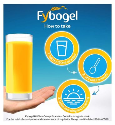 Fybogel Hi-Fibre Orange Constipation Relief 10 Sachets