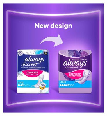 Always Discreet Incontinence Pads Plus Women Long x10