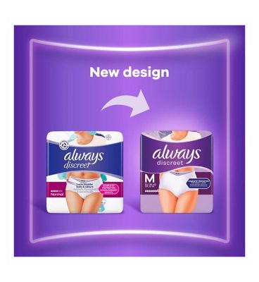 Always Discreet Underwear Incontinence Pants Women Normal M X12