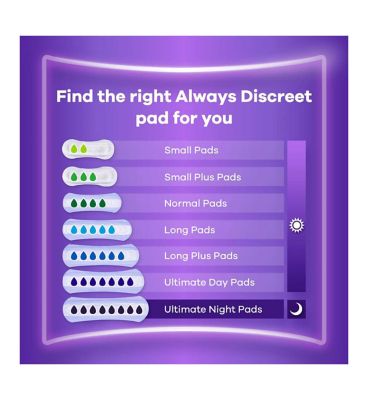 Always Discreet Incontinence Pads Plus Women Long Plus x8