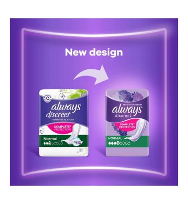 Always Discreet Incontinence Pads Women Normal x24