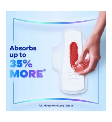 Always FlexProtect Sanitary Towels Size 2 Long Wings, Unscented, 11 Pads