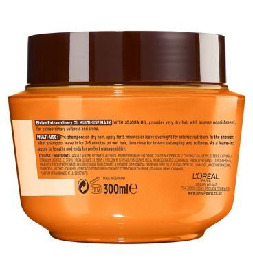 L'Oreal Paris Elvive Extraordinary Oil Hair Mask for Nourishing Dry Hair 300ml