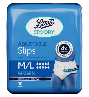 Boots Staydry Slips Medium/Large - 80 Pairs (8 Pack Bundle)