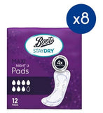 Staydry Maxi Night Liners for Moderate to Heavy Incontinence 8 Pack Bundle – 96 Liners