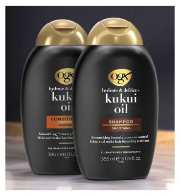 OGX Hydrate & Defrizz+ Kukui Oil pH Balanced Conditioner 385ml