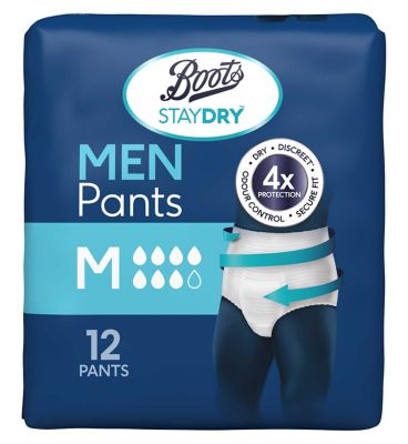 Boots Staydry Pants Men Medium - 96 Pants (8 Pack Bundle)