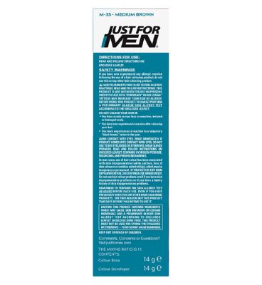Just For Men Moustache & Beard Brush-In Colour Gel, Medium Brown