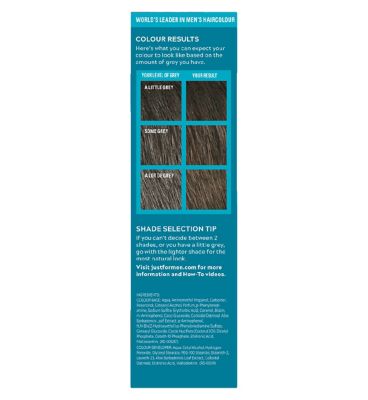 Just For Men Moustache & Beard Brush-In Colour Gel, Medium Brown