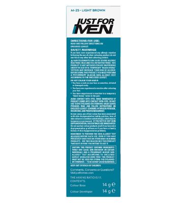Just For Men Moustache & Beard Brush-In Colour Gel, Light Brown