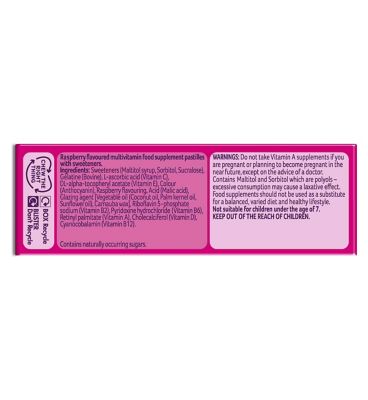 Bassetts Multivitamins Raspberry Flavour Soft & Chewies 7-11 Years - 30