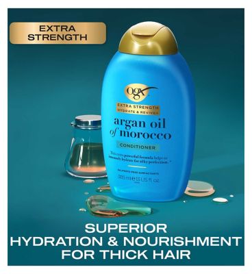 OGX Hydrate & Revive+ Argan Oil of Morocco Extra Strength pH Balanced Conditioner 385ml
