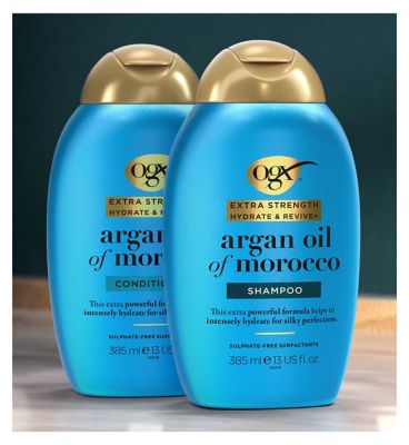 OGX Hydrate & Revive+ Argan Oil of Morocco Extra Strength pH Balanced Shampoo 385ml