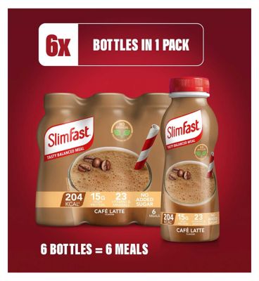SlimFast Café Latte Flavour Shake 6 x 325ml