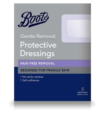 Boots Gentle Removal Dressings - 5 pack of 8.3cm x 6xm.