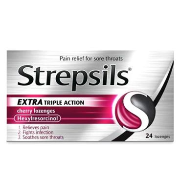 Strepsils Extra Cherry - Throat Pain Relief Lozenges 24s