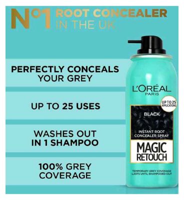 L’Oreal Paris Magic Retouch Black Root Touch Up, Temporary Instant  Root Concealer Spray With Easy Application, 75ml