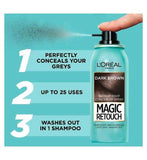 L’Oreal Paris Magic Retouch Dark Brown Root Touch Up, Temporary Instant  Root Concealer Spray With Easy Application, 75ml
