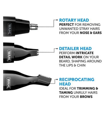 Wahl Trimmer Kit Rechargeable Ear, Nose and Eyebrow