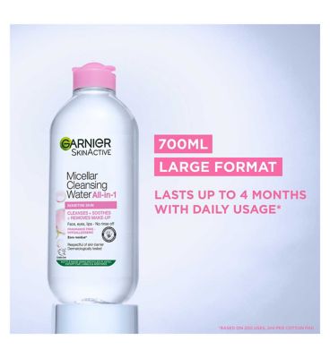 Garnier Micellar Water Facial Cleanser For Sensitive Skin 700ml