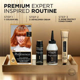 L’Oréal Paris Preference Permanent Hair Dye, Luminous Colour, Mango Copper 74