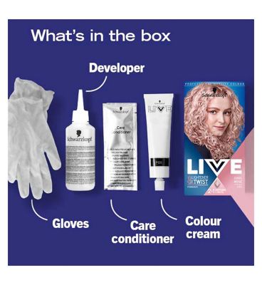 Schwarzkopf LIVE Lightener + Twist Cool Rose 101 Permanent Hair Dye