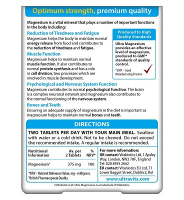 Vitabiotics Ultra Magnesium - 60 Tablets