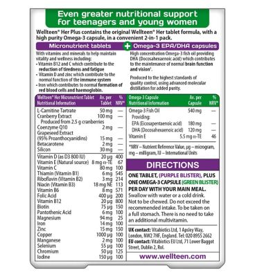 Vitabiotics Wellteen Her Plus - 56 Pack