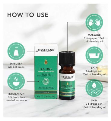 Tisserand Aromatherapy Tea Tree Organic Essential Oil 9ml